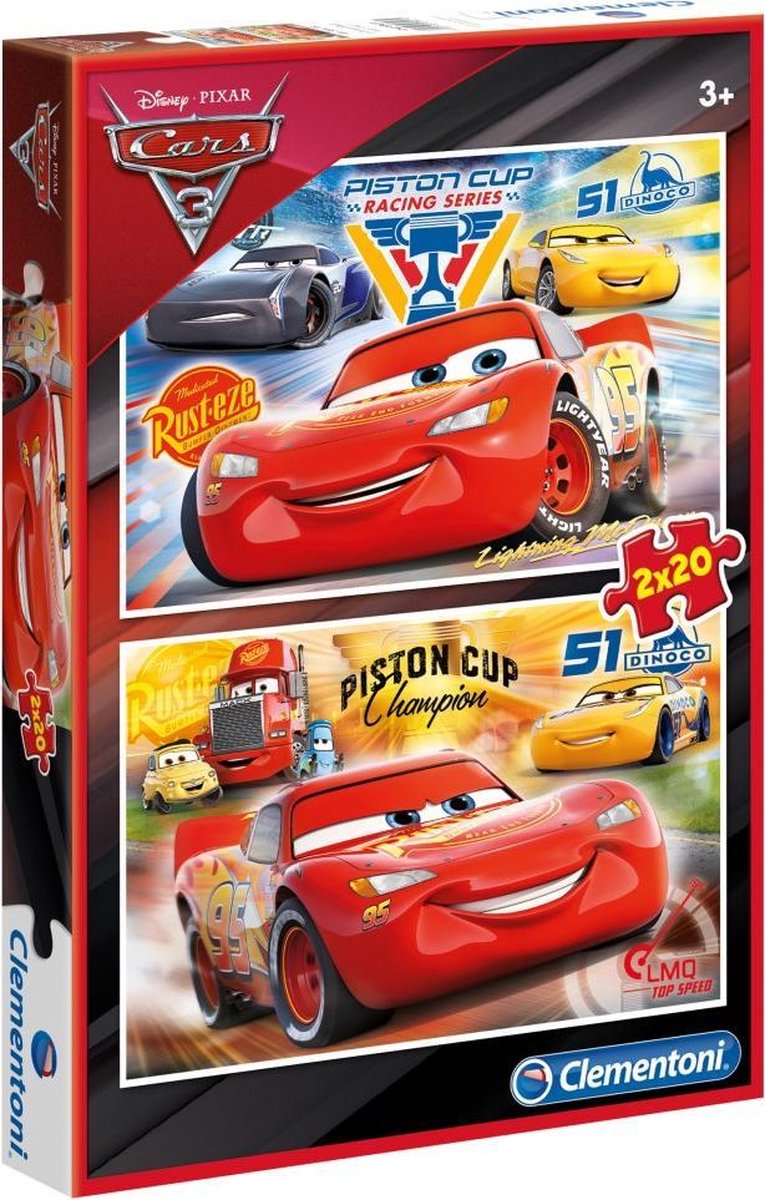 Clementoni Puzzel Cars 3 - 2 X 20 Stukjes
