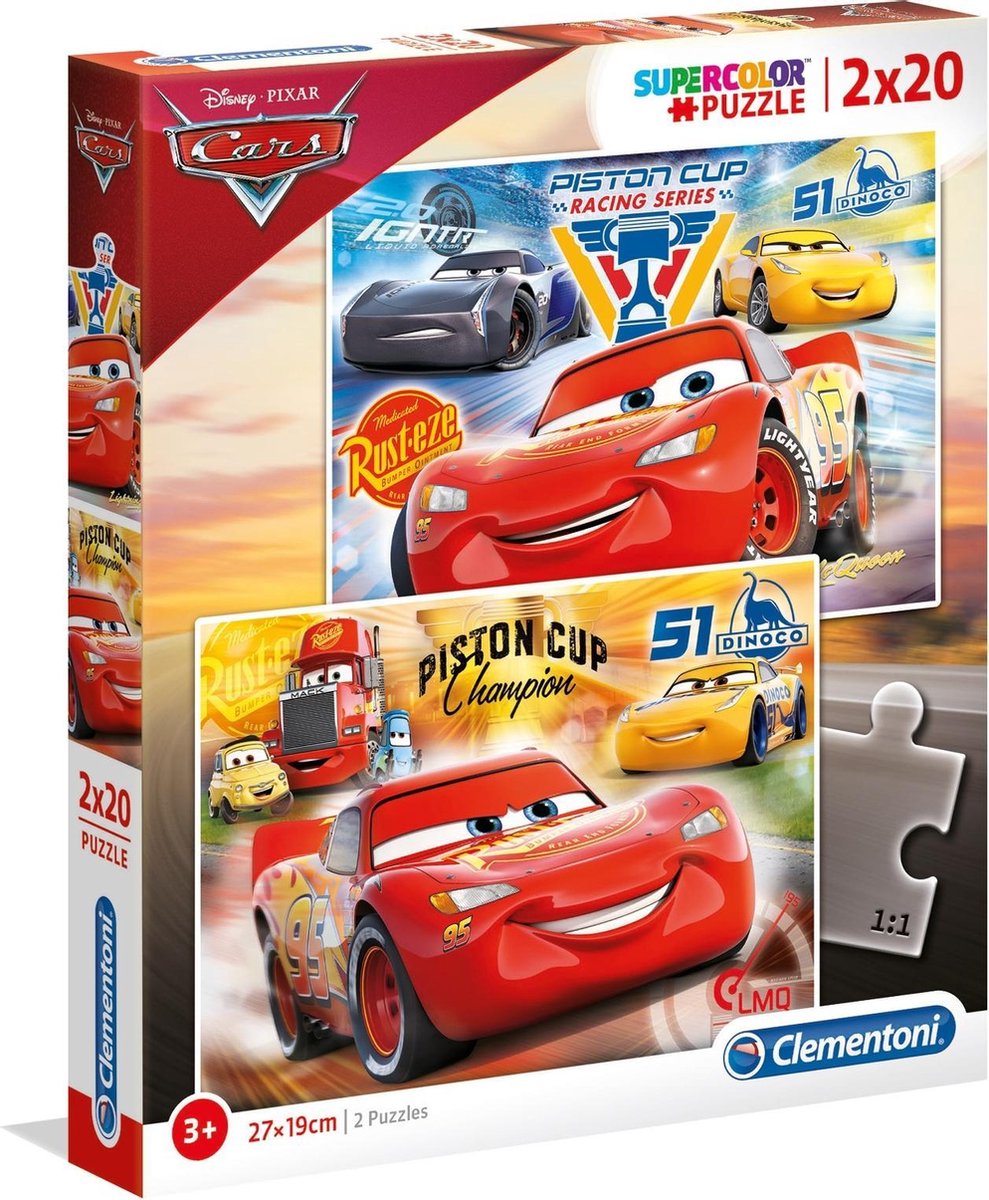 Clementoni Puzzel Cars 3 - 2 X 20 Stukjes