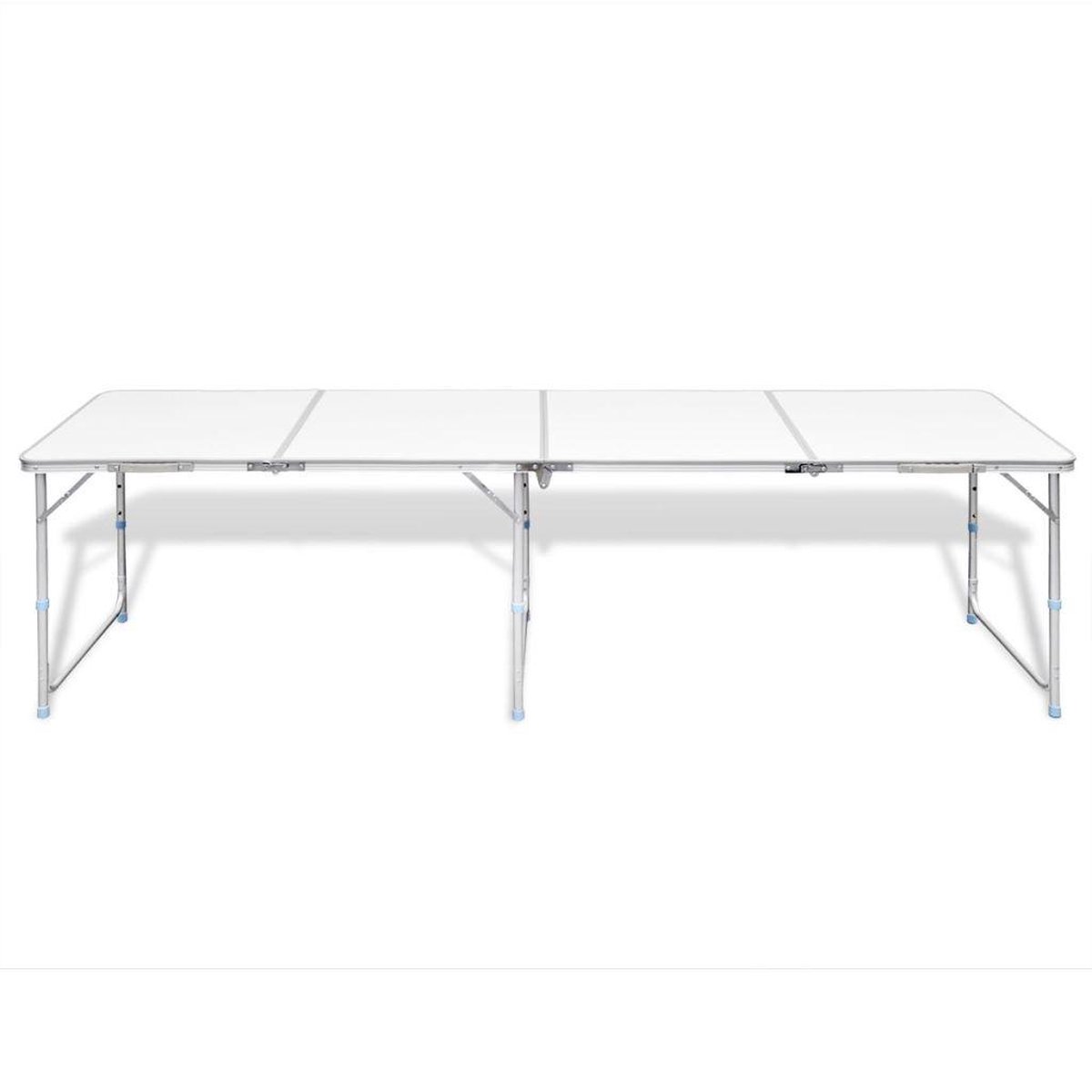 Vidaxl Campingtafel Inklapbaar En Verstelbaar 240x60 Cm Aluminium - Wit