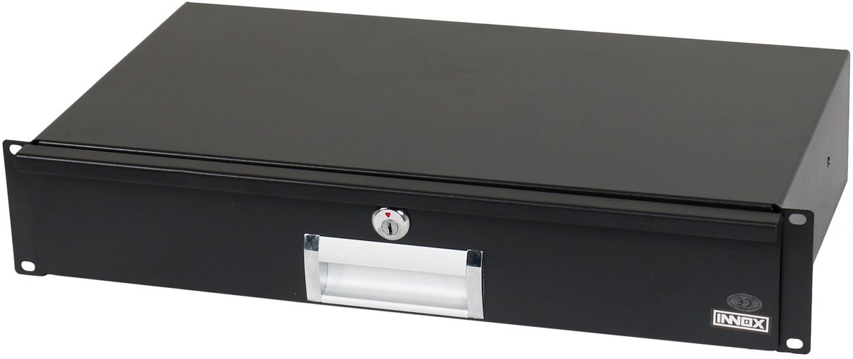 Innox RP-2UDS-S 19 inch racklade met sleutel 2U, ondiep