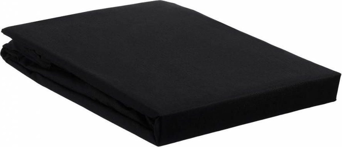 Beddinghouse Percale Katoen Hoeslaken - 100% Percale Katoen - Lits-jumeaux (160x210/220 Cm) - Black - Zwart