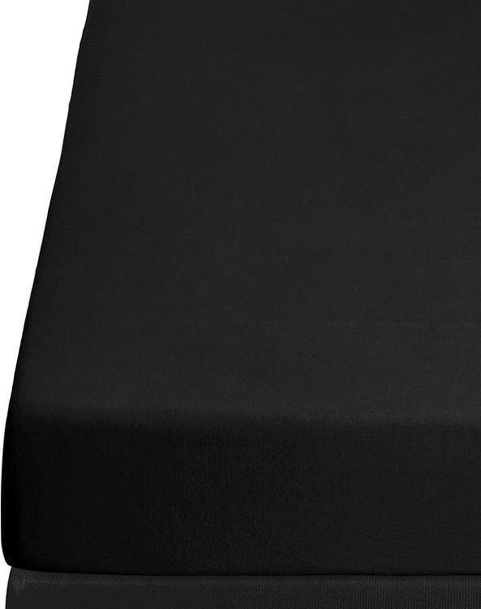 Beddinghouse Percale Katoen Hoeslaken - 100% Percale Katoen - 2-persoons (140x210/220 Cm) - Black - Zwart