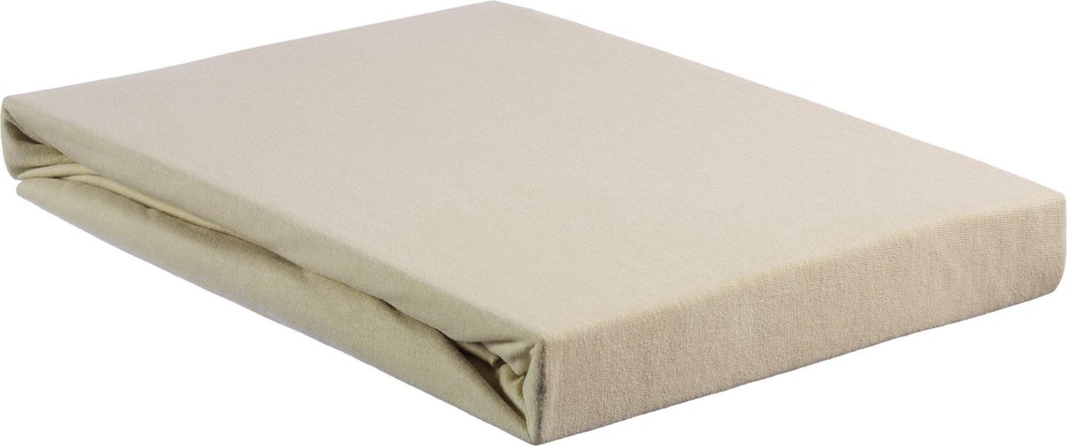 Beddinghouse Jersey Split-topper Hoeslaken - 100% Gebreide Jersey Katoen - 2-persoons (140x200/220 Cm) - Sand - Geel