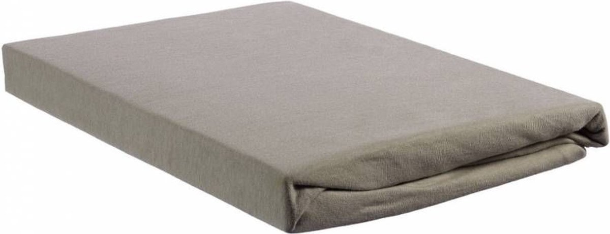 Beddinghouse Jersey Topper Hoeslaken - 100% Gebreide Jersey Katoen - 2-persoons (140x200/220 Cm) - Taupe