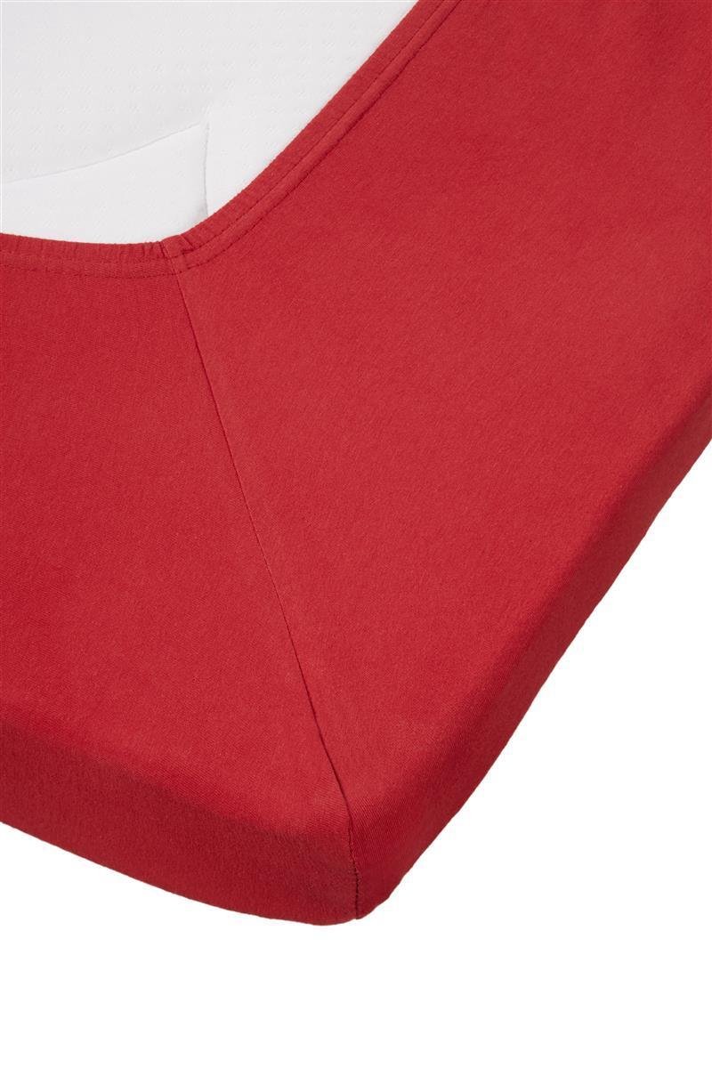 Beddinghouse Jersey Topper Hoeslaken - 100% Gebreide Jersey Katoen - 2-persoons (140x200/220 Cm) - Red - Rood