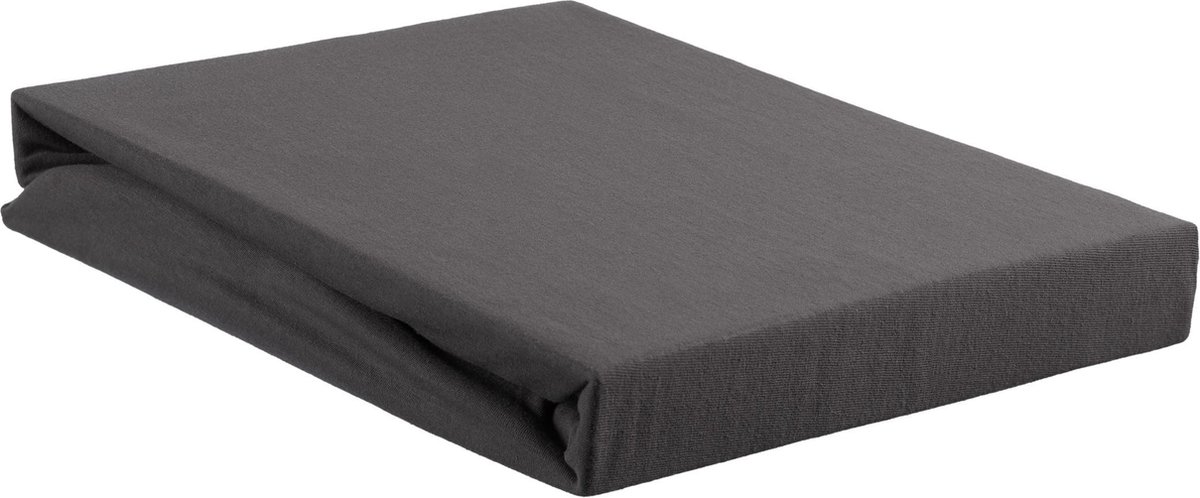 Beddinghouse Jersey Topper Hoeslaken - 100% Gebreide Jersey Katoen - 2-persoons (140x200/220 Cm) - Anthracite - Grijs