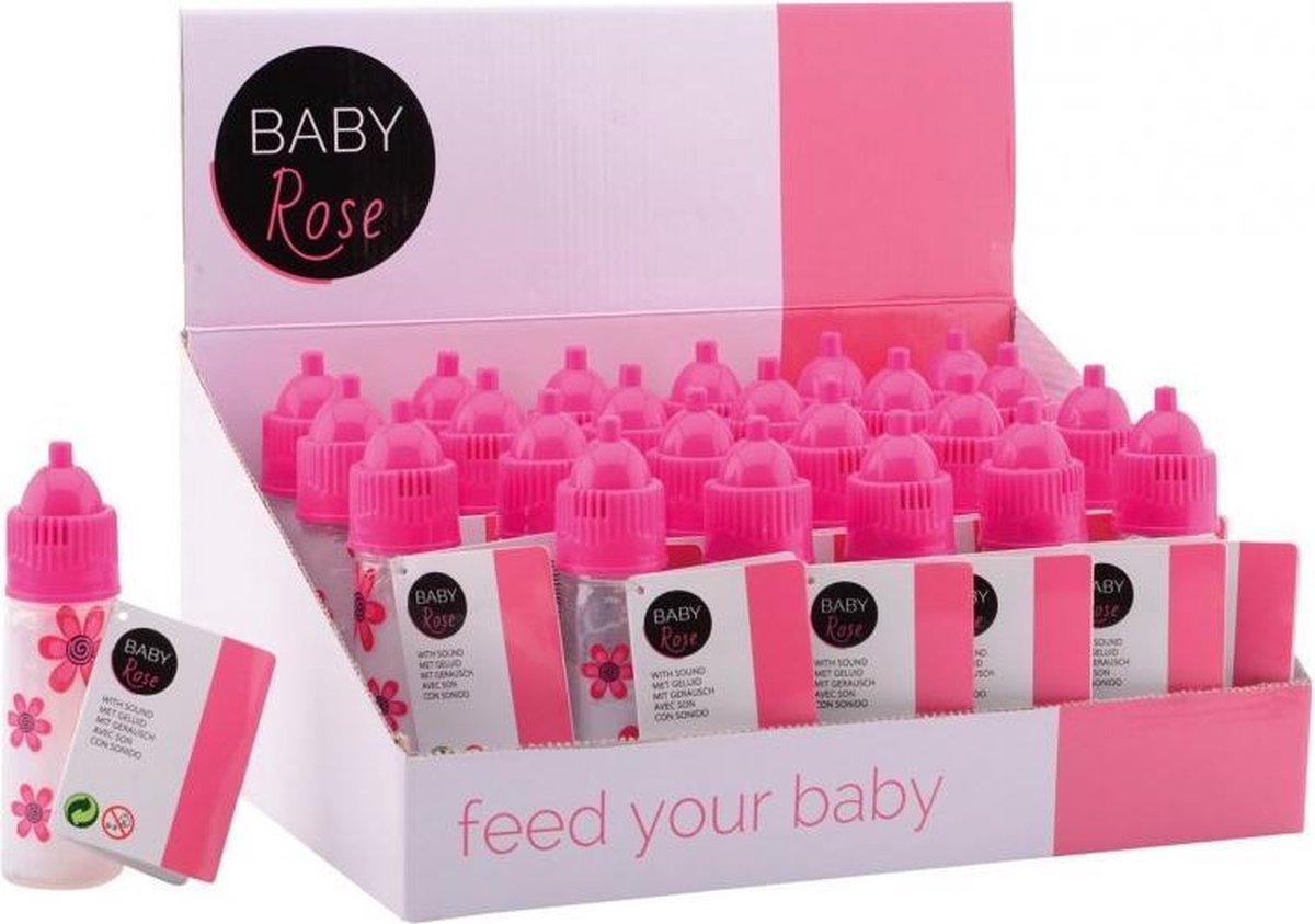 Johntoy Zuigfles Baby Rose Met Geluid - Roze