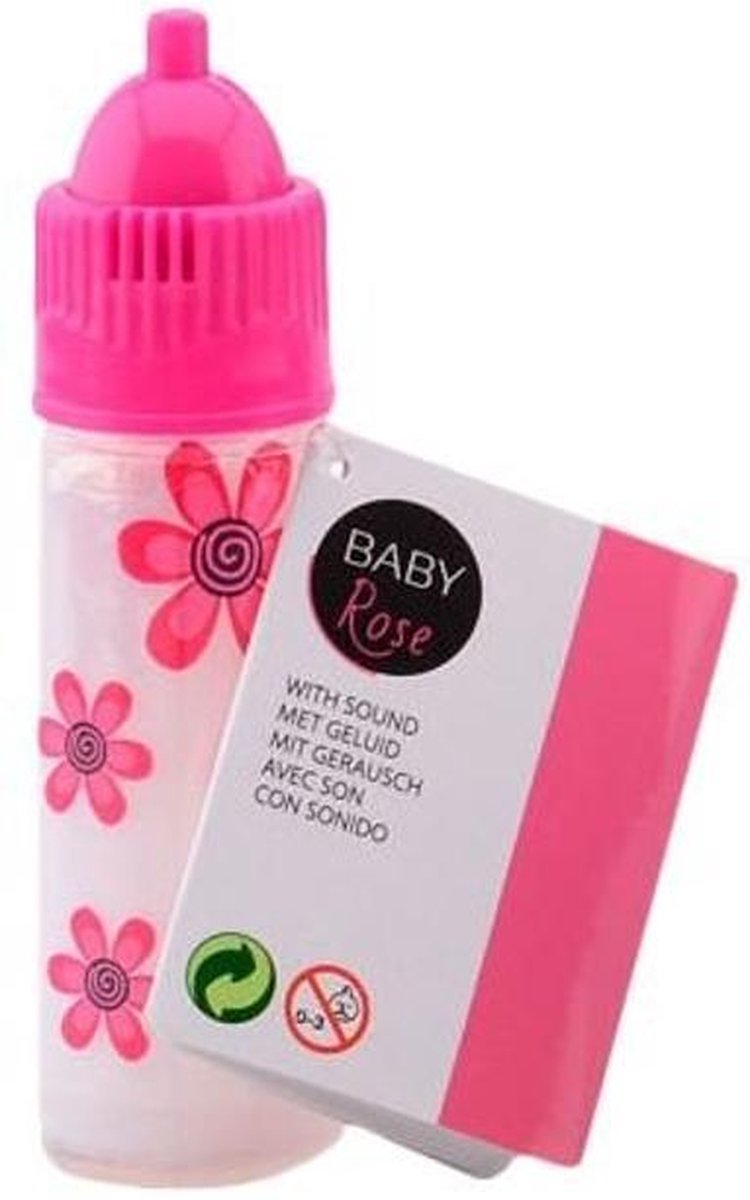 Johntoy Zuigfles Baby Rose Met Geluid - Roze