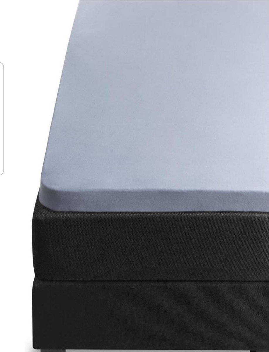Beddinghouse Jersey Hoeslaken - 100% Gebreide Jersey Katoen - Lits-jumeaux (180x200/220 Cm) - Light Blue - Blauw