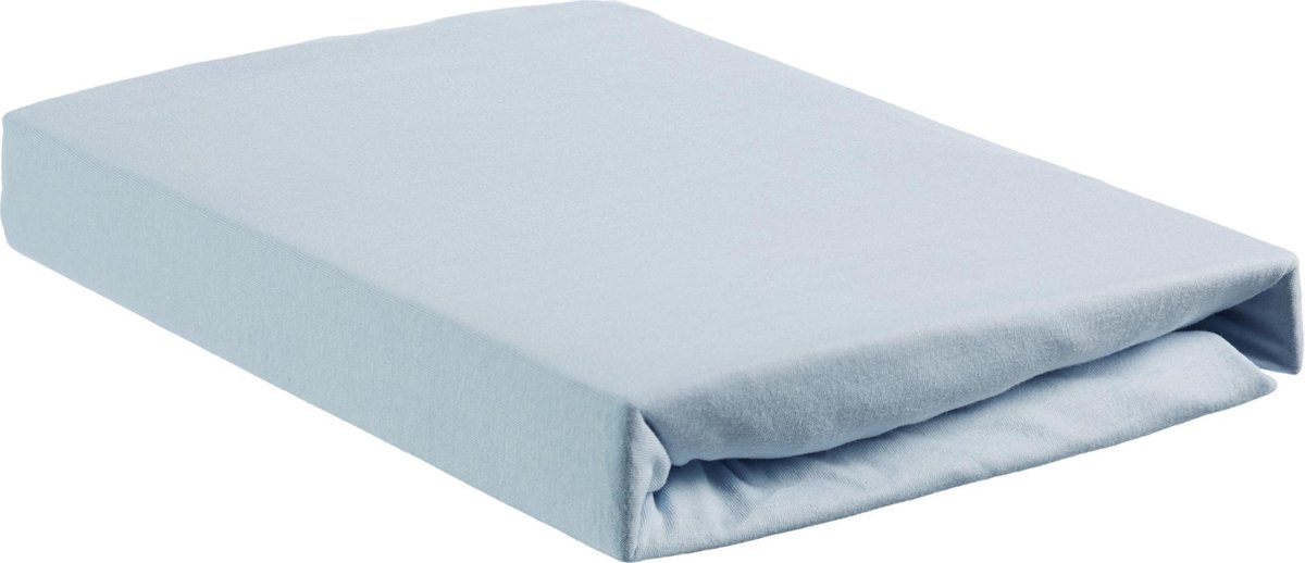 Beddinghouse Jersey Hoeslaken - 100% Gebreide Jersey Katoen - Lits-jumeaux (180x200/220 Cm) - Light Blue - Blauw