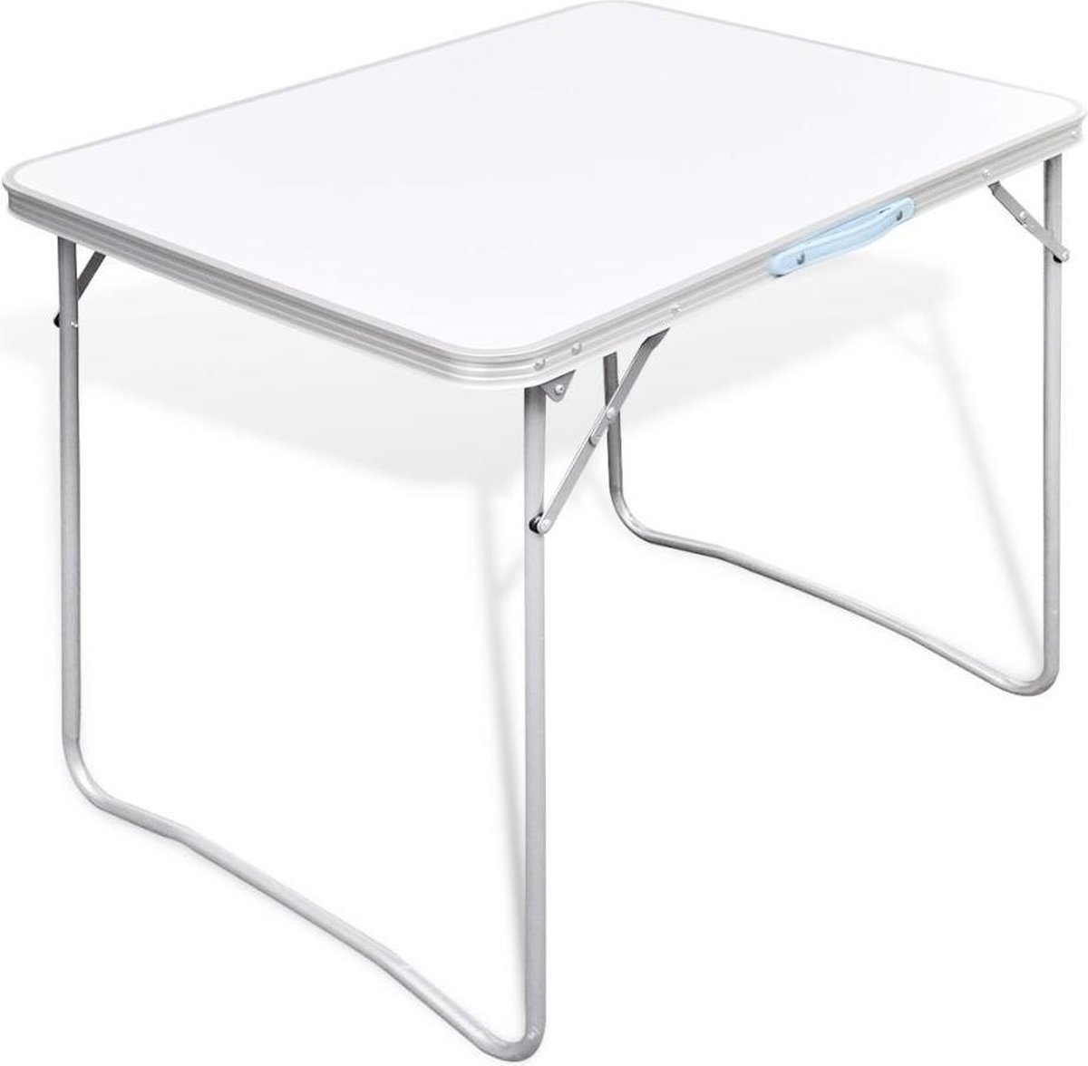 Campingtafel Inklapbaar Met Metalen Frame 80 X 60 Cm - Wit