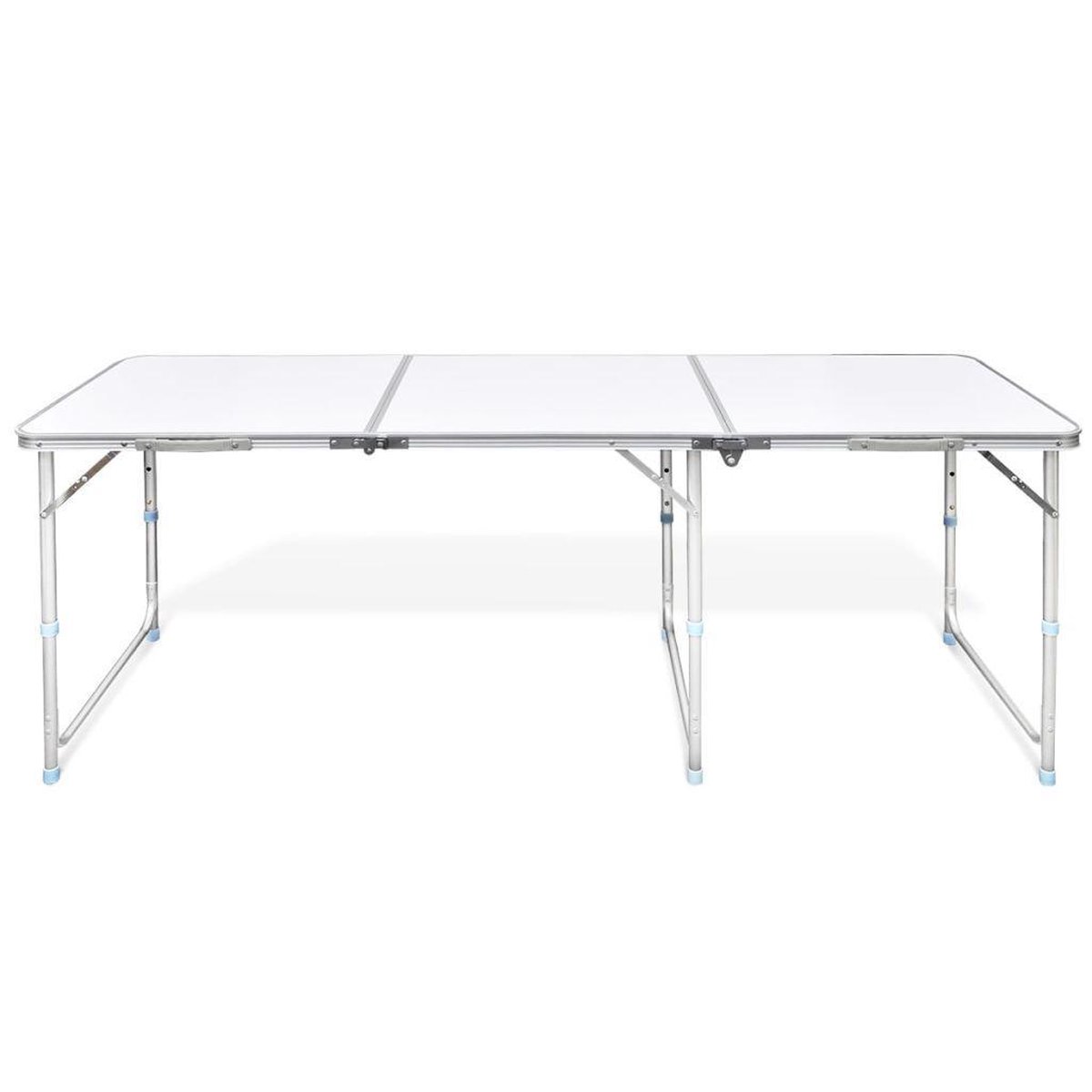 Campingtafel Inklapbaar En Verstelbaar In Hoogte Aluminium 180 X 60 Cm - Wit