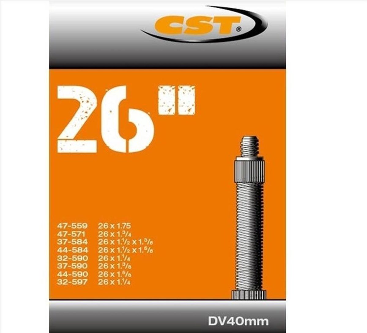 CST Binnenband 26 X 1 1/4-1.75 (47/32-559/597) Hv 40 Mm - Zwart