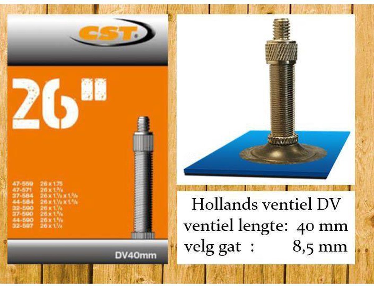 CST Binnenband 26 X 1 1/4-1.75 (47/32-559/597) Hv 40 Mm - Zwart