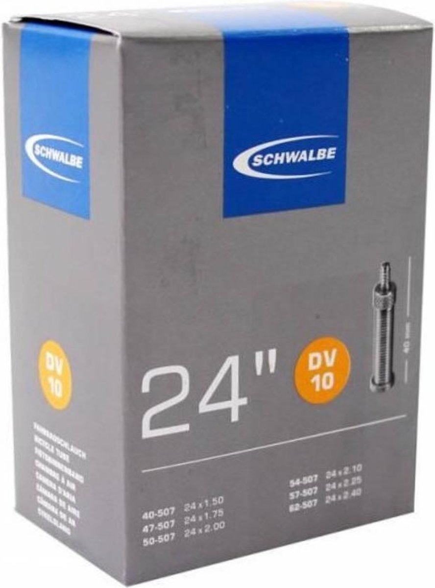 Schwalbe Binnenband 24 X 1.50/2.40 Inch (40/62-507) Dv 40 Mm - Zwart