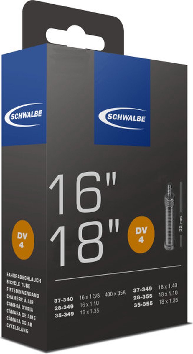 Schwalbe Binnenband 24 X 1.75/1 1/8 (28/47-507/541) Dv 32 Mm - Zwart