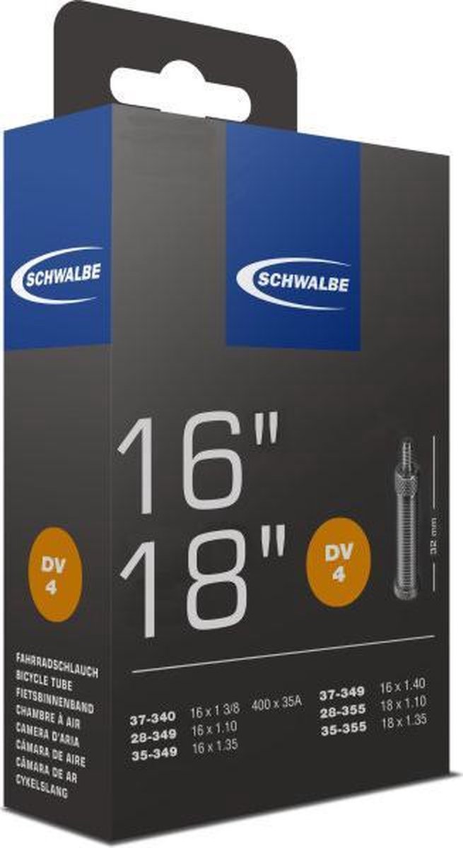 Schwalbe Binnenband 24 X 1.75/1 1/8 (28/47-507/541) Dv 32 Mm - Zwart