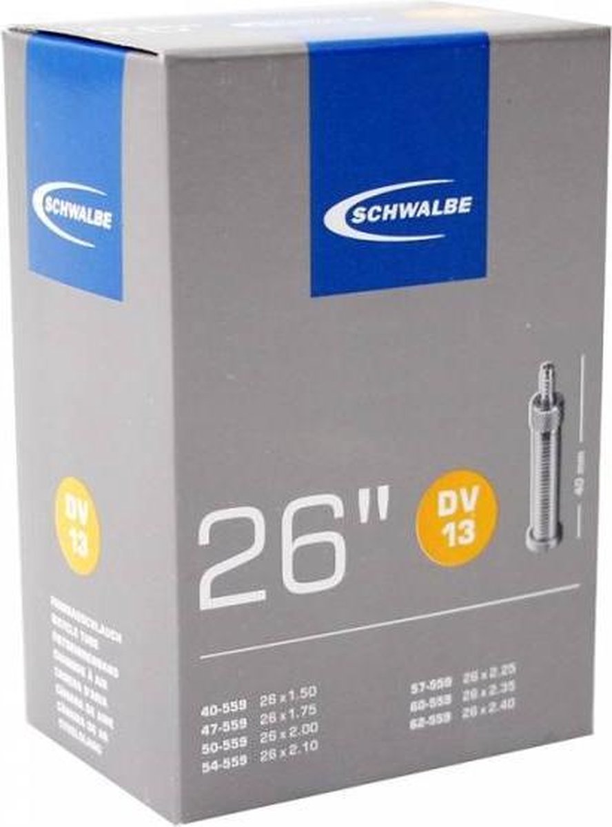 Schwalbe Binnenband 26 X 1.50/2.40 Inch (40/62-559) Dv 40 Mm - Zwart