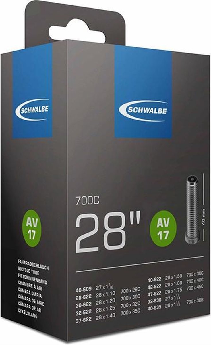 Schwalbe Binnenband 28 X 1 5/8 X 1 3/8 (28/47-622/635) Av 40 Mm - Zwart