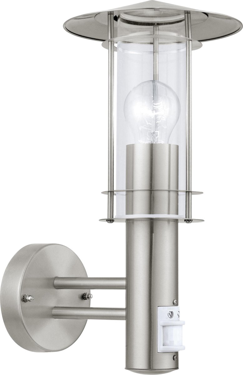 EGLO Buiten-wandlamp/1 Sensor Rvs/helder Lisio - Silver