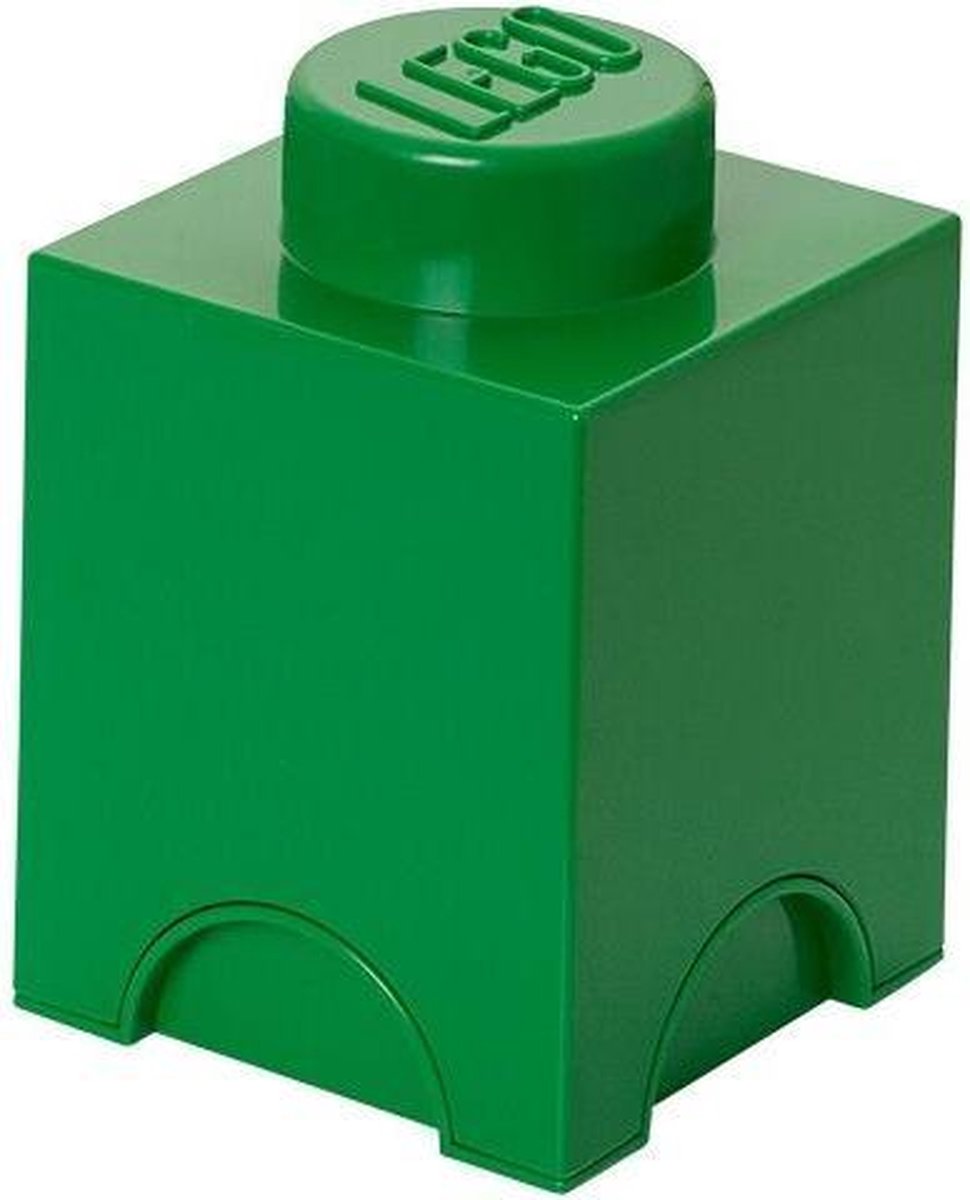 Lego Brick 1 Opbergbox - Donker - Groen