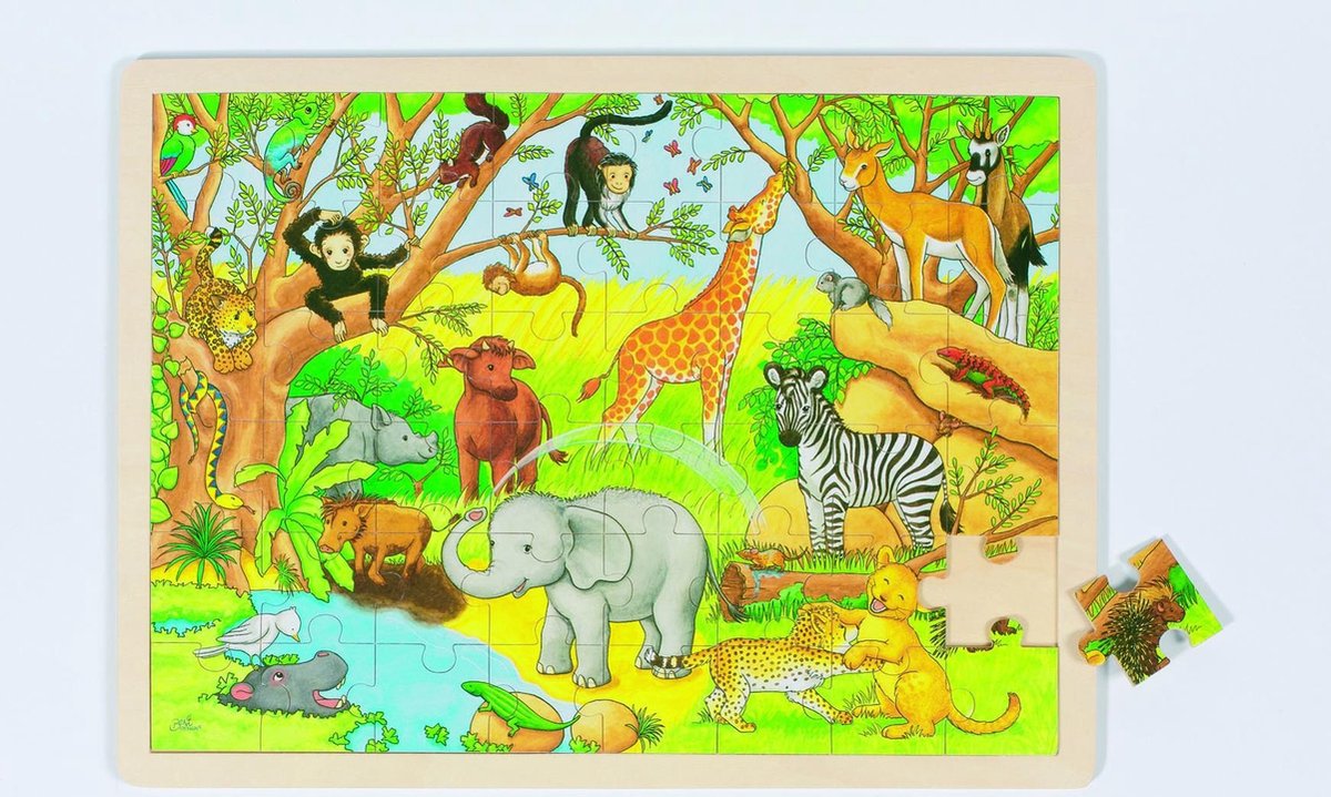 Goki Puzzel: Afrika 48-delig - Groen