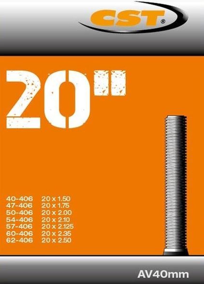 CST Binnenband 20 X 1.50-2.50 (40/62-406) Av 40 Mm - Zwart