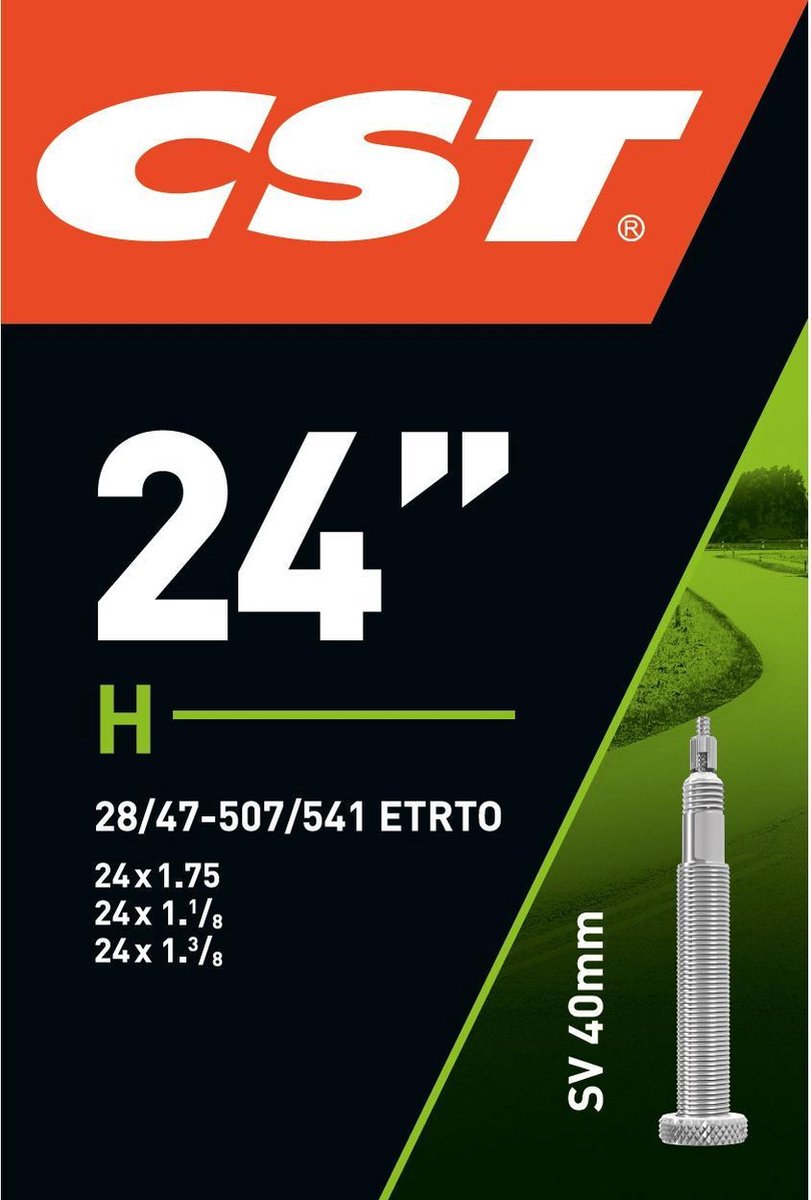 CST Binnenband 24 X 1.75/1 3/8(28/47-507/541) Fv 40 Mm - Zwart