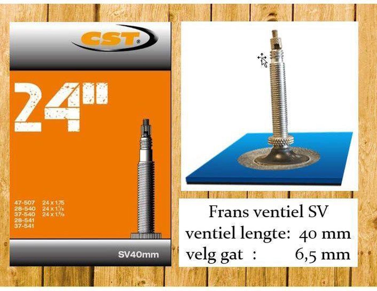 CST Binnenband 24 X 1.75/1 3/8(28/47-507/541) Fv 40 Mm - Zwart