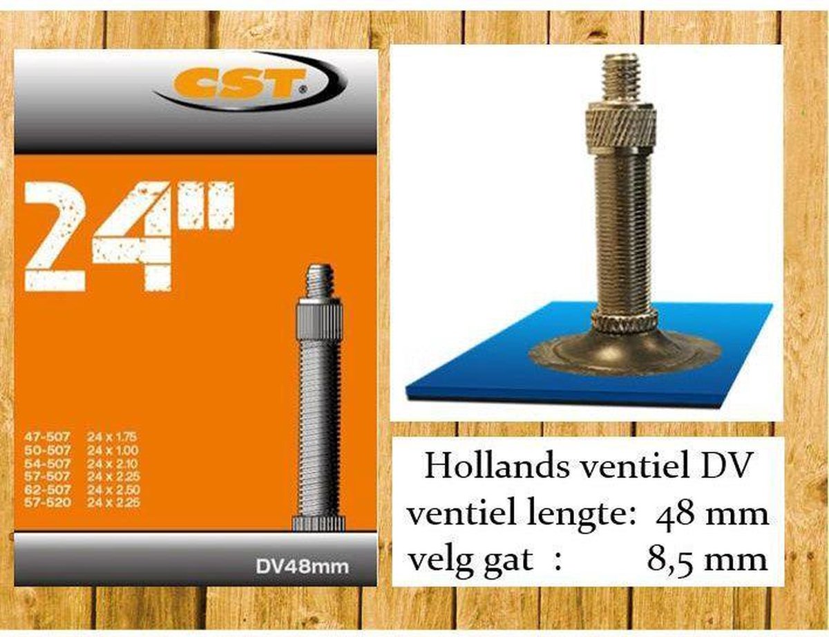 CST Binnenband 24 X 1.75/2.25 (47/62-507) Dv 48 Mm - Zwart
