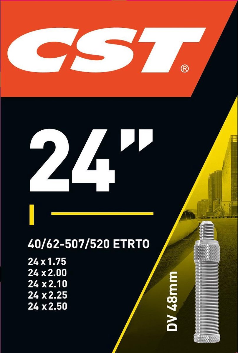 CST Binnenband 24 X 1.75/2.25 (47/62-507) Dv 48 Mm - Zwart