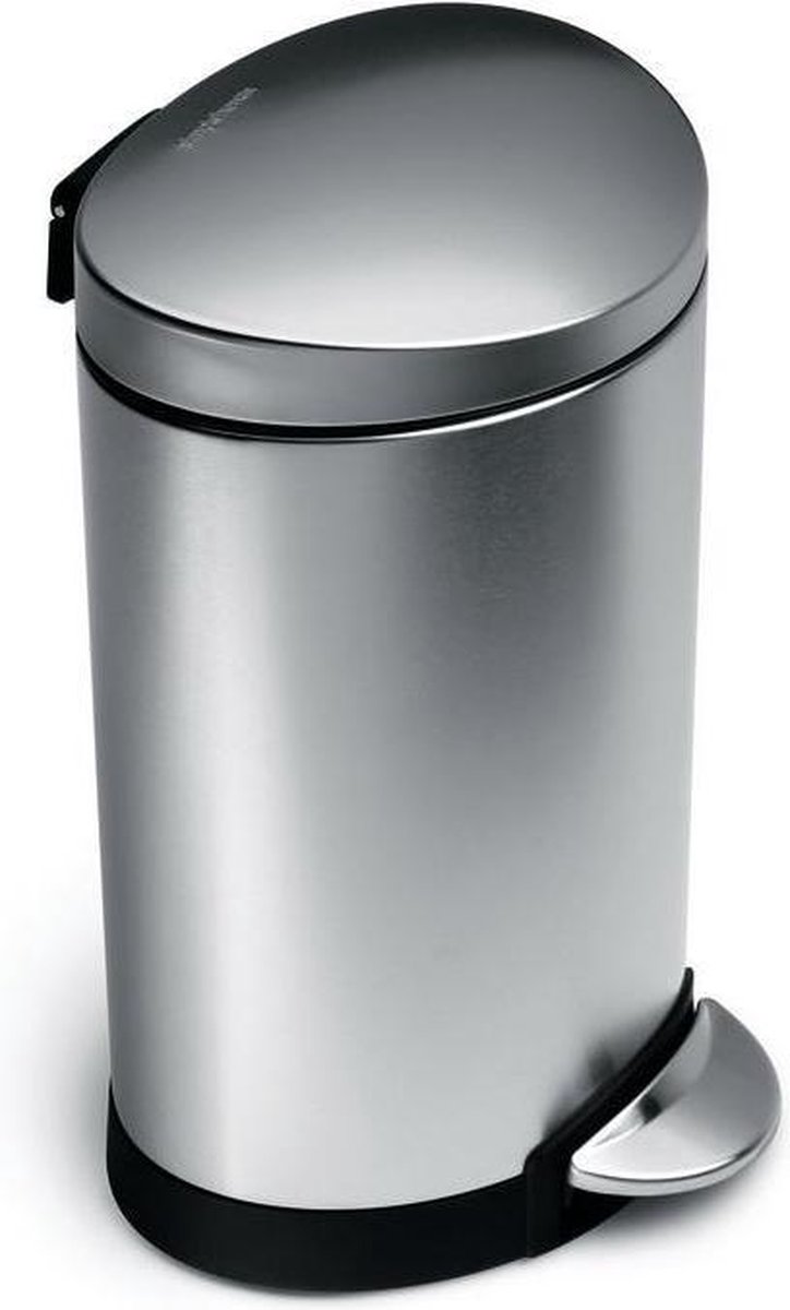 Simplehuman Afvalemmer Semi Round, 6 Liter -