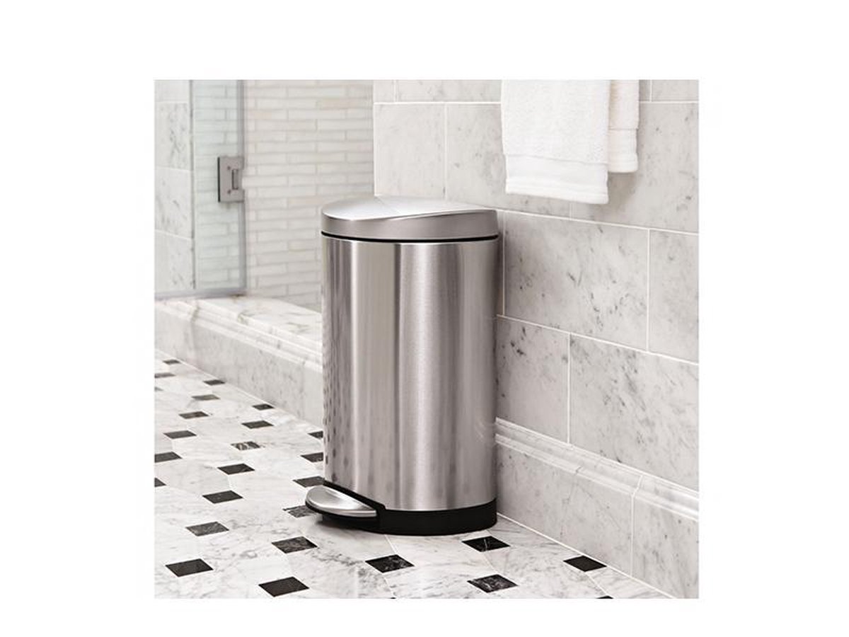 Simplehuman Afvalemmer Semi Round, 6 Liter -