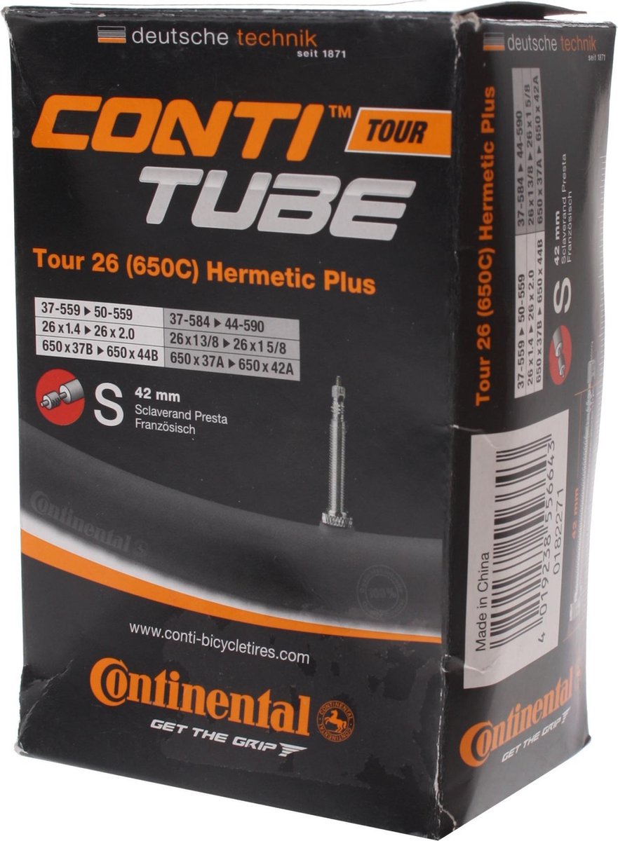 Continental Binnenband Hermetic 26 Inch (37/50-559) Fv 42 Mm - Zwart