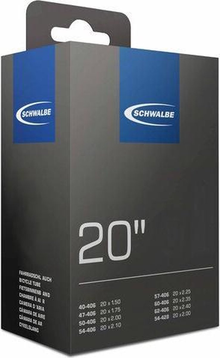 Schwalbe Binnenband 20 X 1 3/8-1 1/8 (28/37-438/451) Fv 40 Mm - Zwart