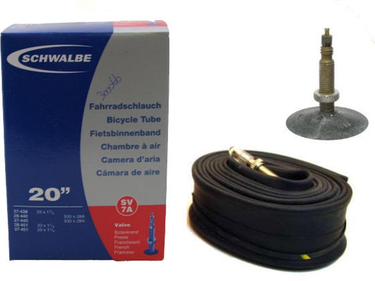 Schwalbe Binnenband 20 X 1 3/8-1 1/8 (28/37-438/451) Fv 40 Mm - Zwart