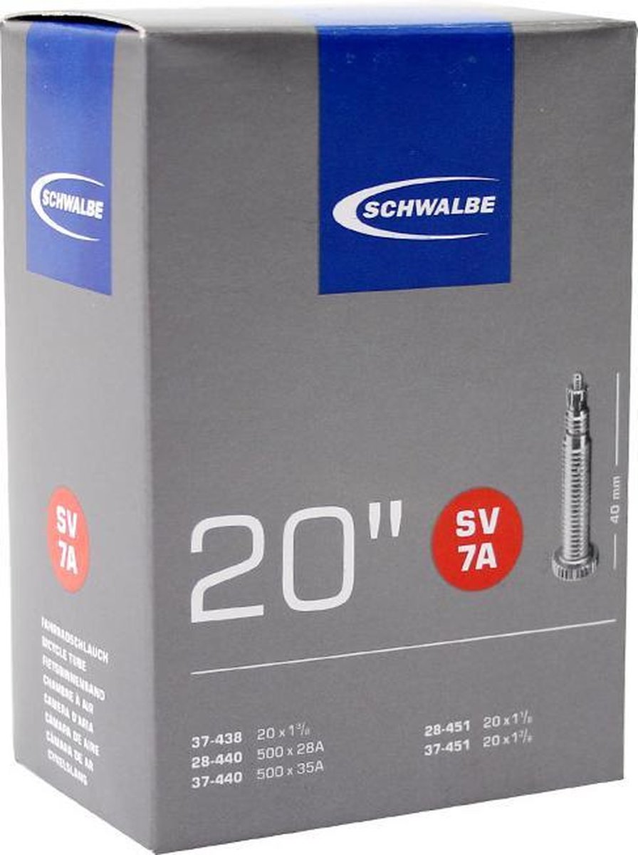 Schwalbe Binnenband 20 X 1 3/8-1 1/8 (28/37-438/451) Fv 40 Mm - Zwart
