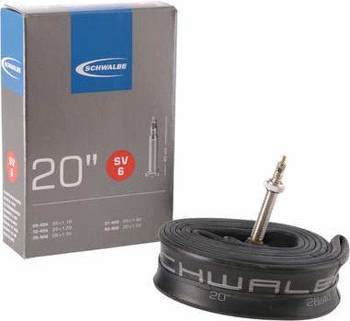 Schwalbe Binnenband 20 X 1 1/8-1.50 (28/40-406) Sv6 Fv 40 Mm - Zwart