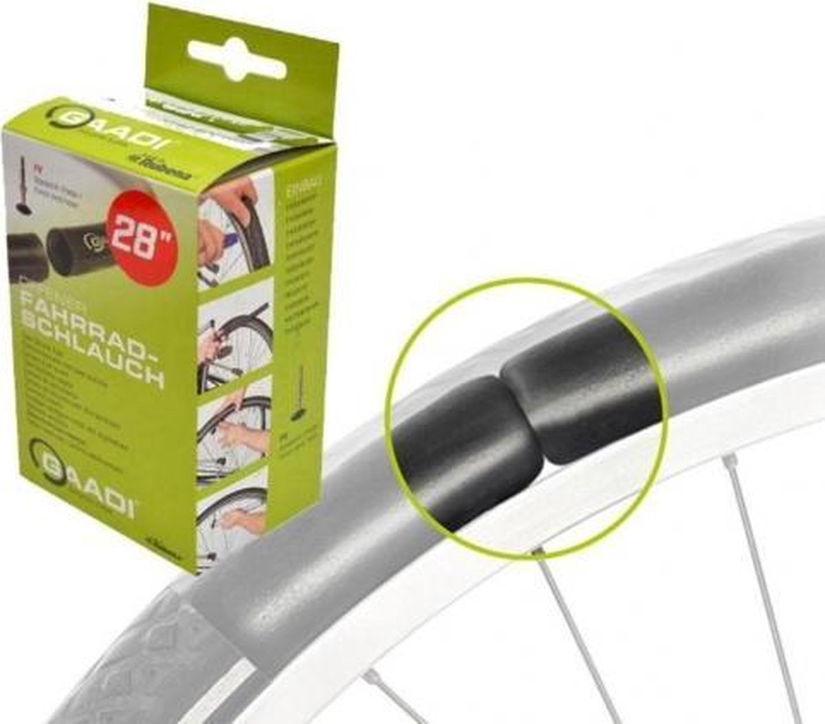 Gaadi Binnenband 28 Inch (32/37-622/635) Fv 47mm - Zwart