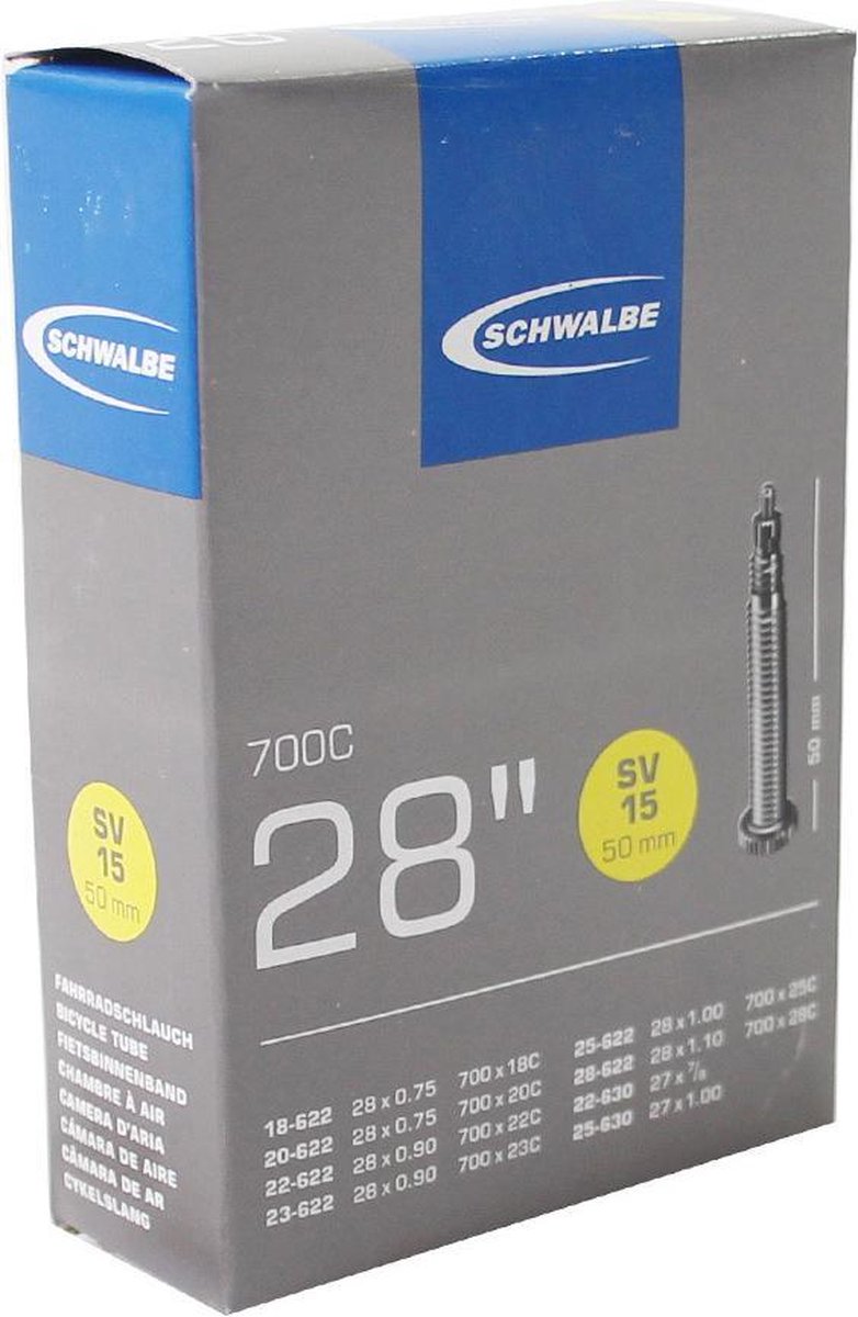 Schwalbe Binnenband 27/28 X 0.75/1.10 (18/28-622/630) Fv 50 Mm - Zwart