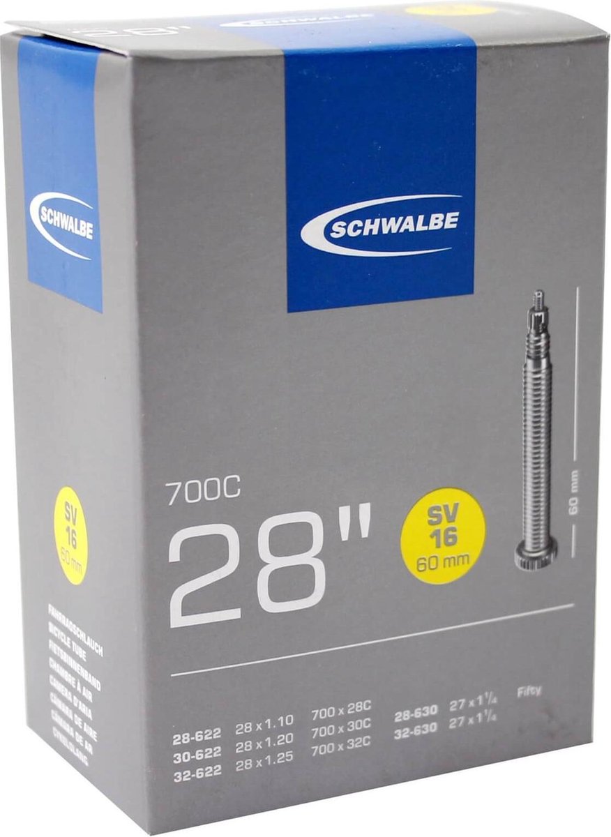 Schwalbe Binnenband 27/28 X 1.10/1.25(28/32-622/630) Fv 60 Mm - Zwart