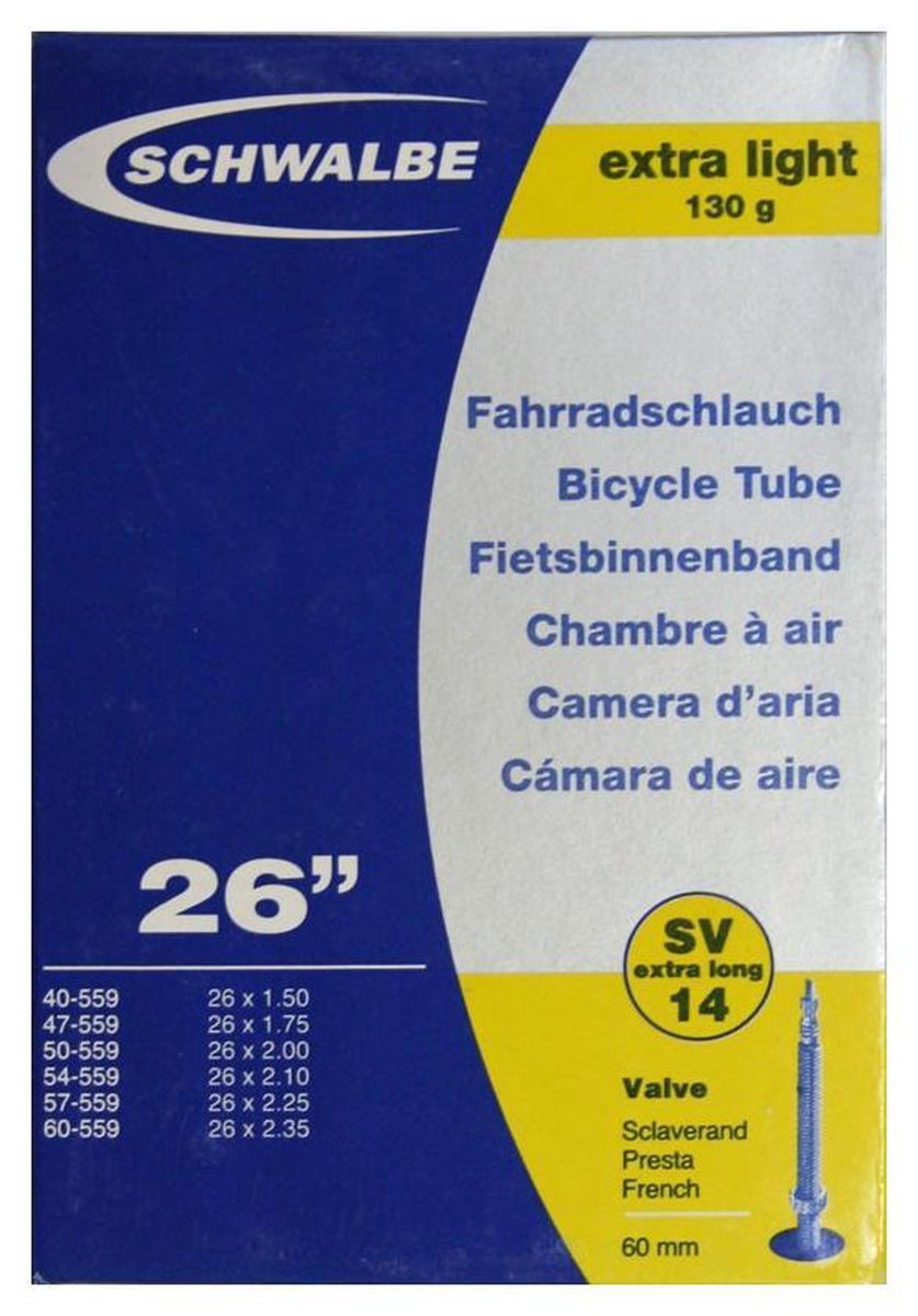 Schwalbe Binnenband 26 X 1.50/2.35(40/60-559) Fv 40 Mm - Zwart