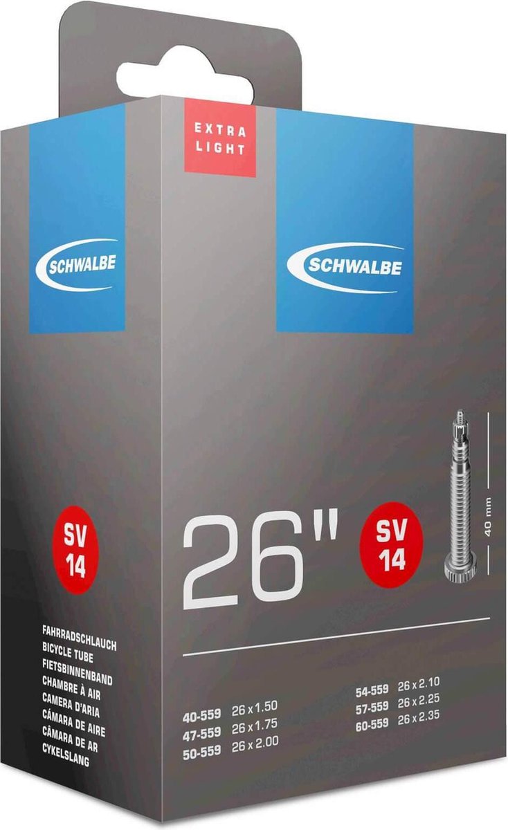 Schwalbe Binnenband 26 X 1.50/2.35(40/60-559) Fv 40 Mm - Zwart