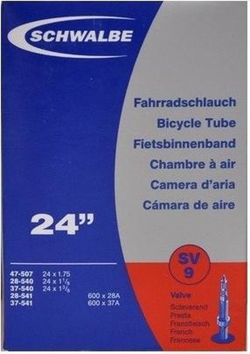 Schwalbe Binnenband 24 X 1.75/1 3/8*(28/47-507/541) Fv 40 Mm - Zwart
