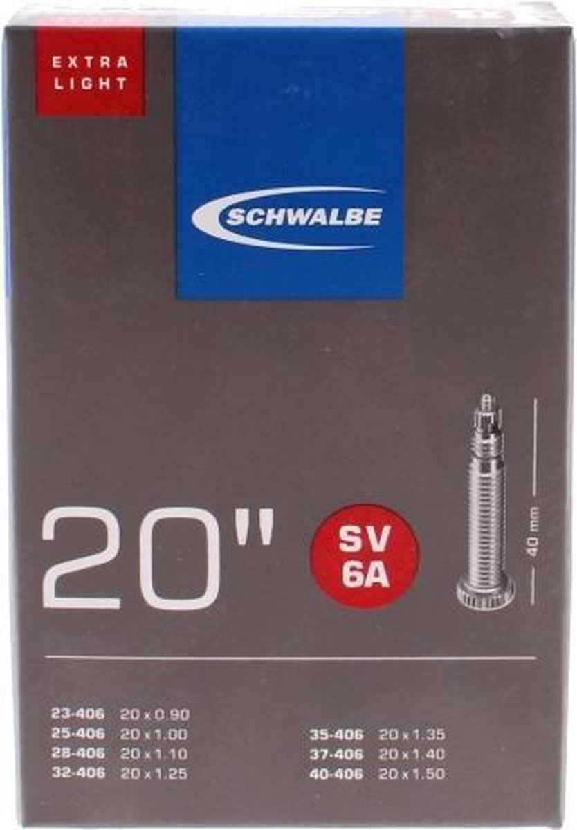 Schwalbe Binnenband 20 X 0.90-1.50 (23/40-406) Fv 40 Mm - Zwart