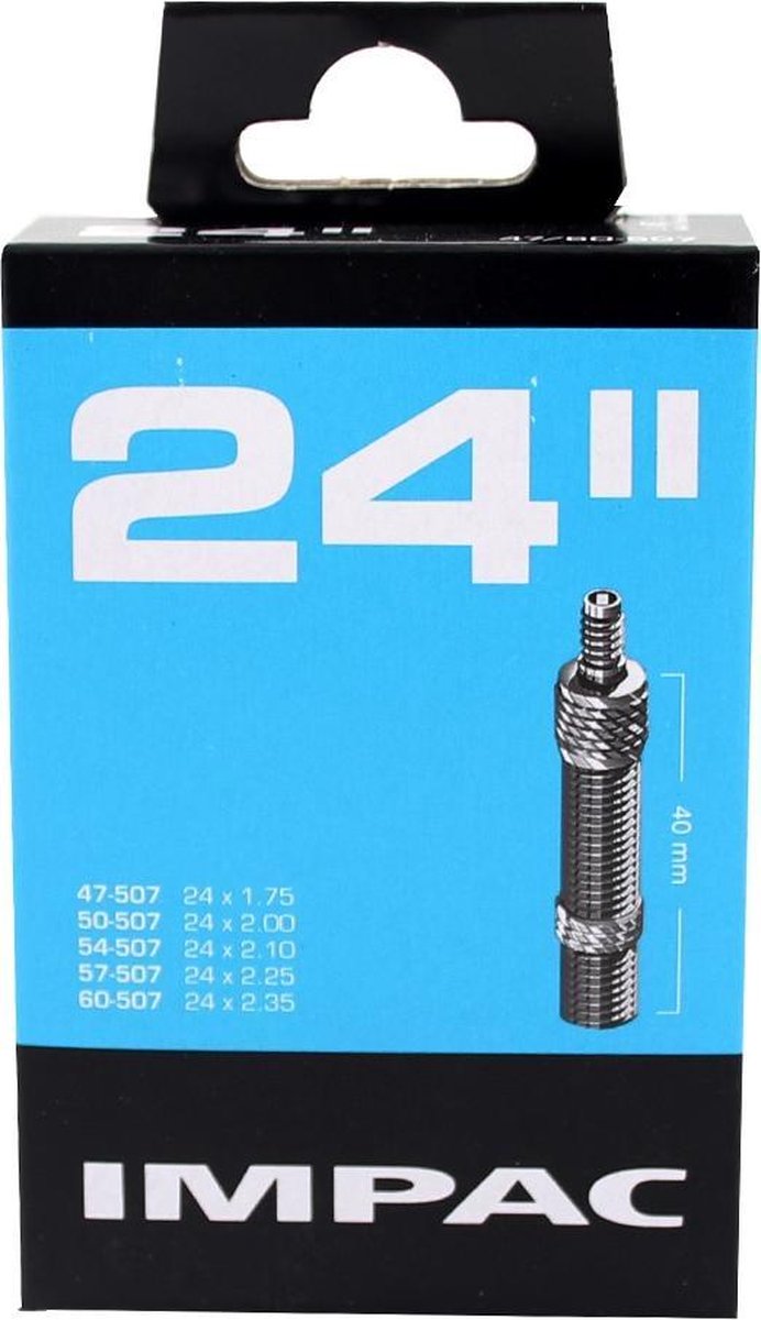 Impac Binnenband 24 X 1.75/2.35(47/60-507) Dv 40 Mm - Zwart
