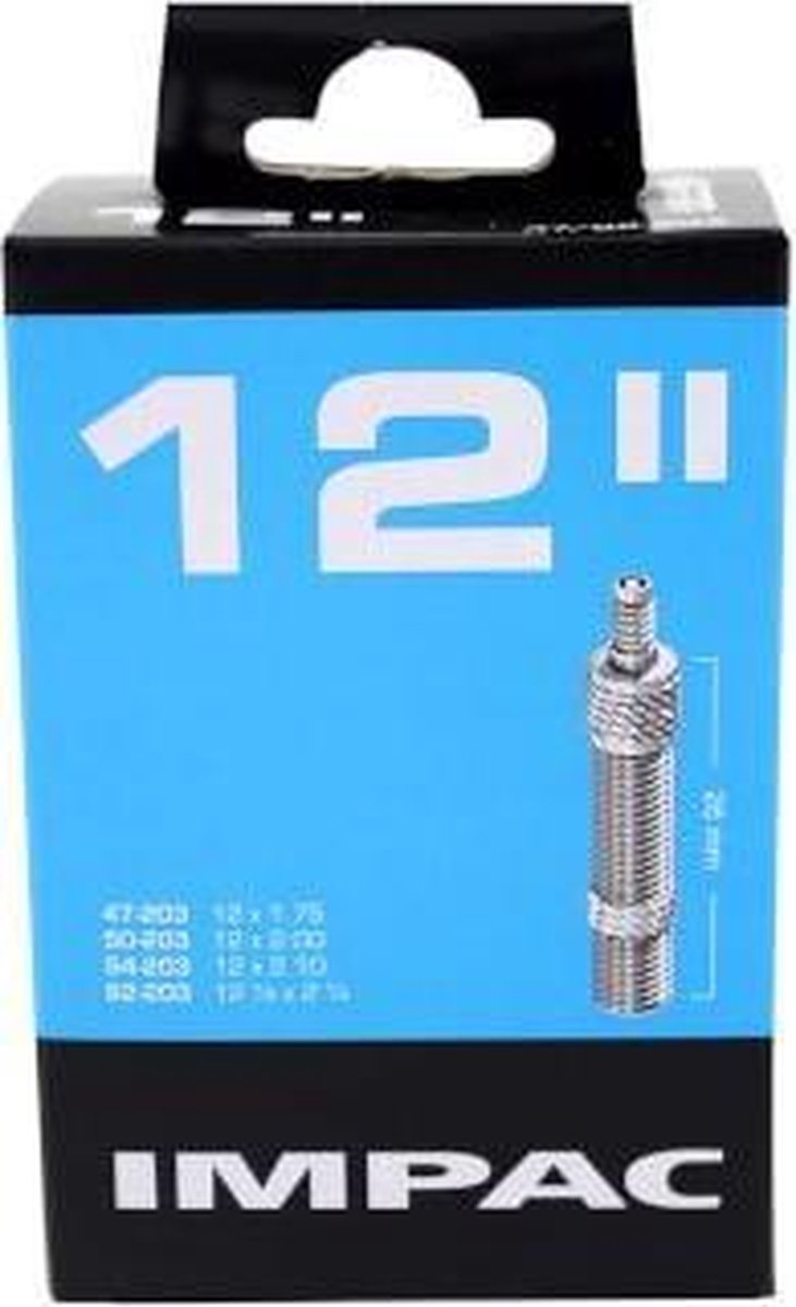 Impac Binnenband 12 X 1.75/2.10(47/62-203) Dv 26 Mm - Zwart