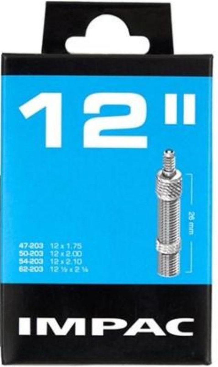 Impac Binnenband 12 X 1.75/2.10(47/62-203) Dv 26 Mm - Zwart