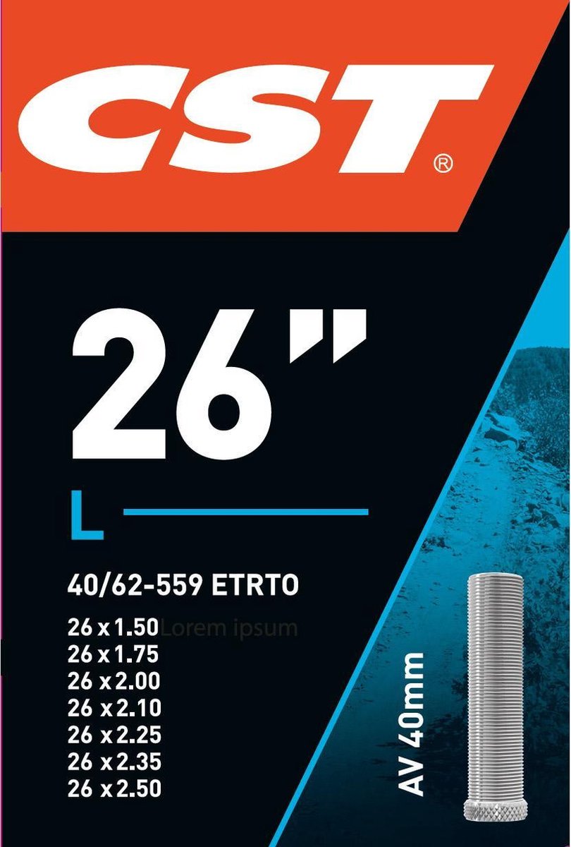 CST Binnenband 26 Inch (40/62-559) Av 40 Mm - Zwart