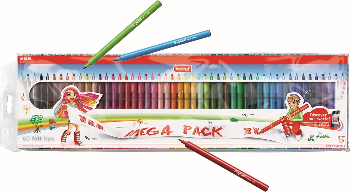 Bruynzeel Etui 50 Viltstiften
